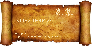 Moller Noémi névjegykártya
